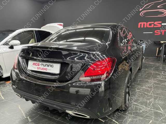 спойлер лезвие на крышку багажника в исполнении черный глянец мерседес ц класс цешка в205 Mercedes C-class W205