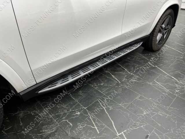 функциональные силовые пороги подножки на Mercedes Benz GLE v167 Мерседес Бенз ГЛЕ в167 с 2019 +