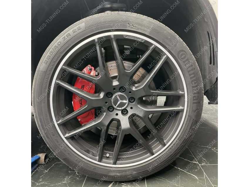 красные железные накладки AMG на суппорта Mercedes Gle Coupe 292