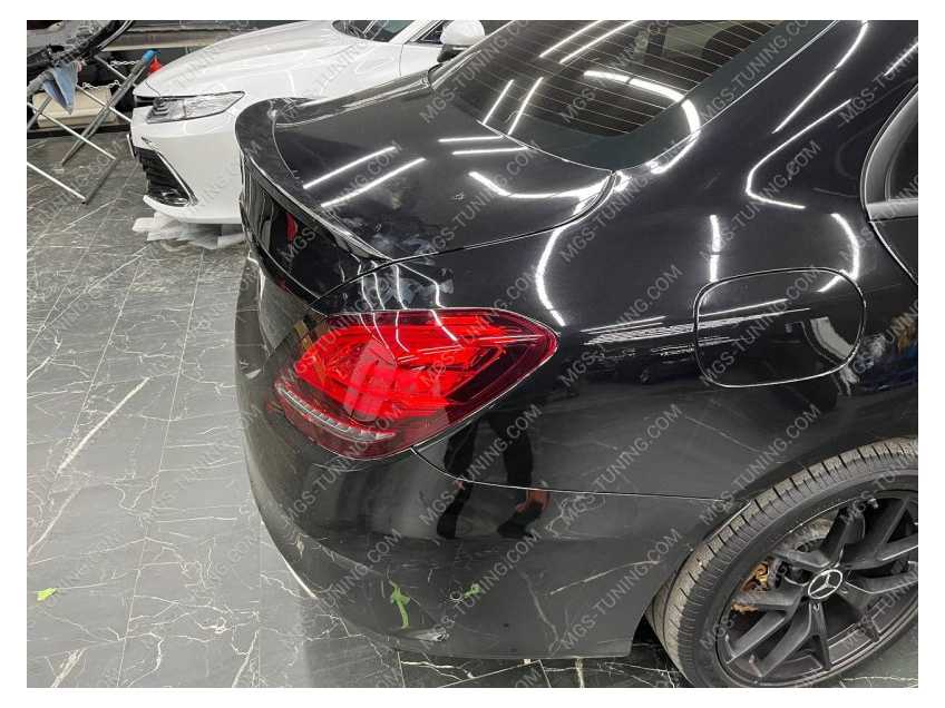 спойлер лезвие на крышку багажника в исполнении черный глянец мерседес ц класс цешка в205 Mercedes C-class W205