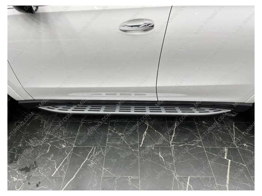 функциональные силовые пороги подножки на Mercedes Benz GLE v167 Мерседес Бенз ГЛЕ в167 с 2019 +
