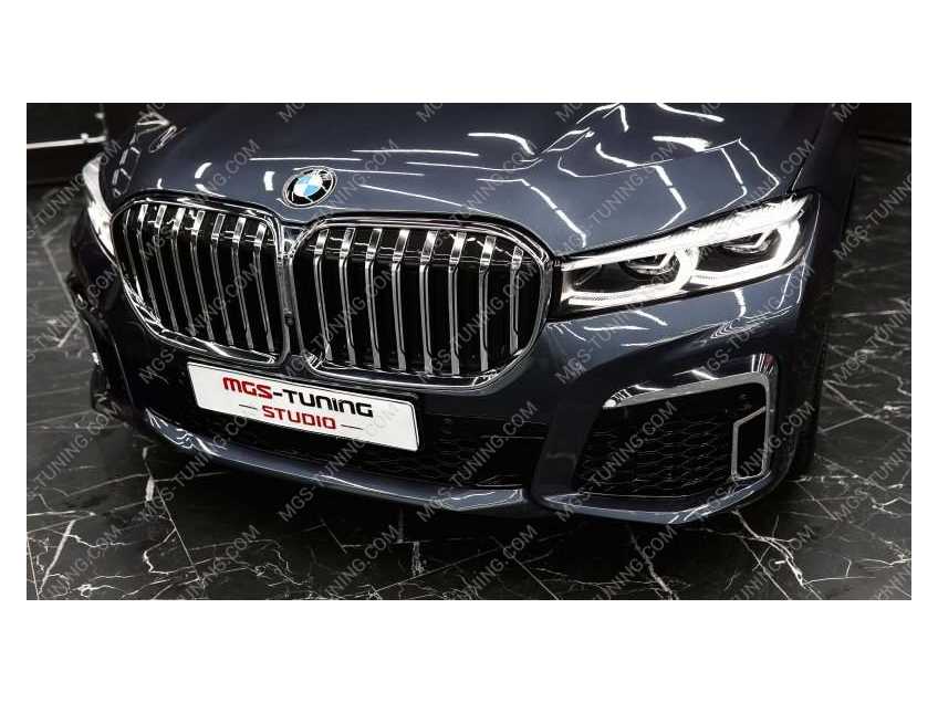 Обвес переделка на бмв BMW 7 серии 7 series в стиле 760 рестайлинг 2019+ для кузова G12 (Long) дорест 2015-2019
