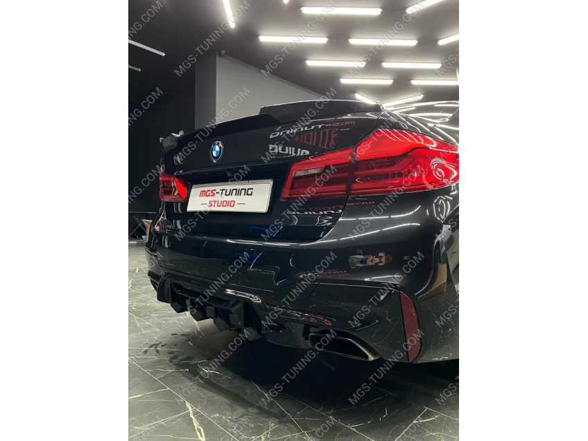 Спойлер на крышку багажника BMW 5 series g30 M5 CS style чёрный