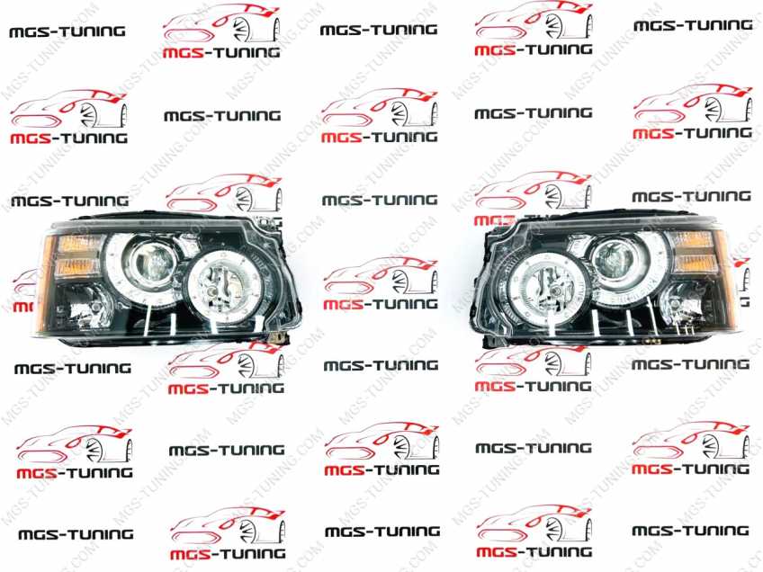 Передние фары рестайлинг Range Rover Sport 05-09 гг.