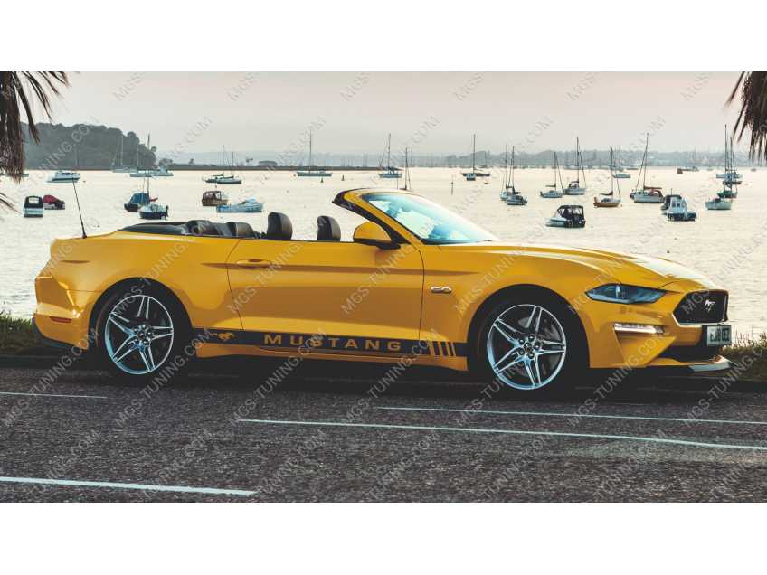 Наклейки на пороги Ford Mustang (style 1)