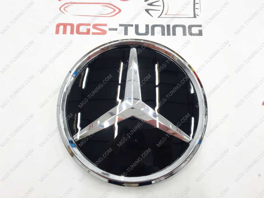 Эмблема в решетку Mercedes Benz w213 под дистроник (хром)