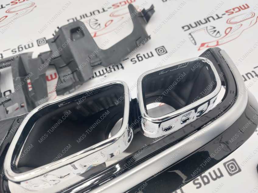 Диффузор Mercedes E-class w213 рест. 63s AMG хром + насадки