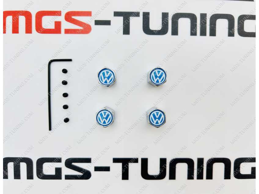 Колпачки на ниппель Volkswagen classic #1 хром с защитой от кражи