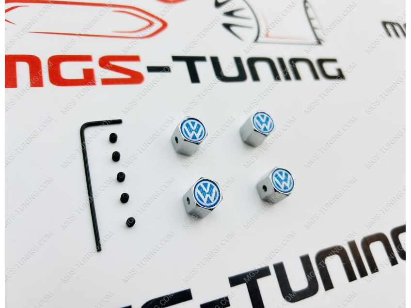 Колпачки на ниппель Volkswagen classic #1 хром с защитой от кражи
