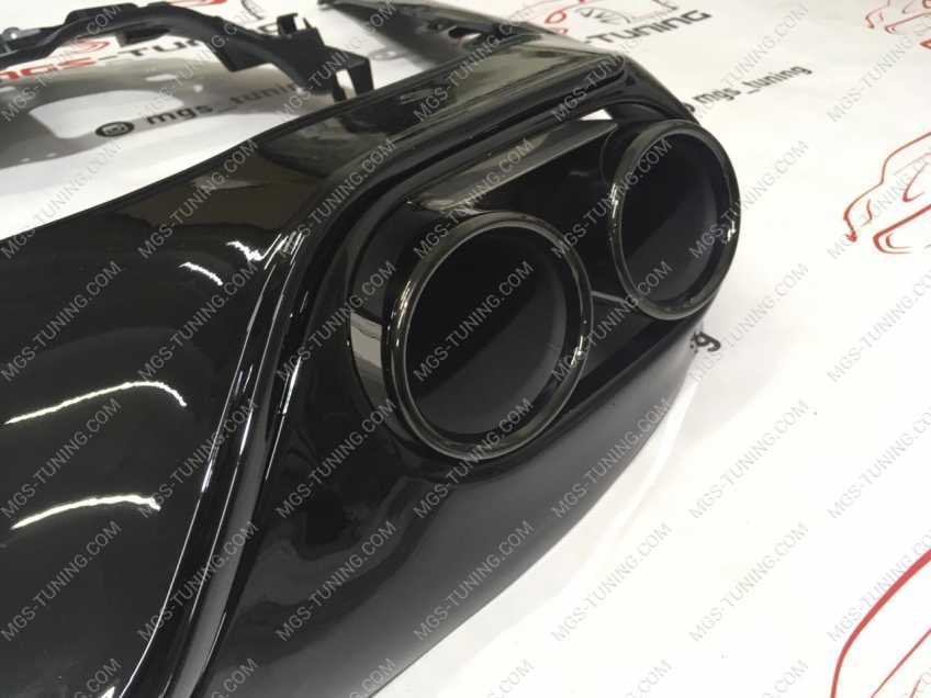 Диффузор Mercedes E-class Coupe С238 E53 AMG черный + черные насадки