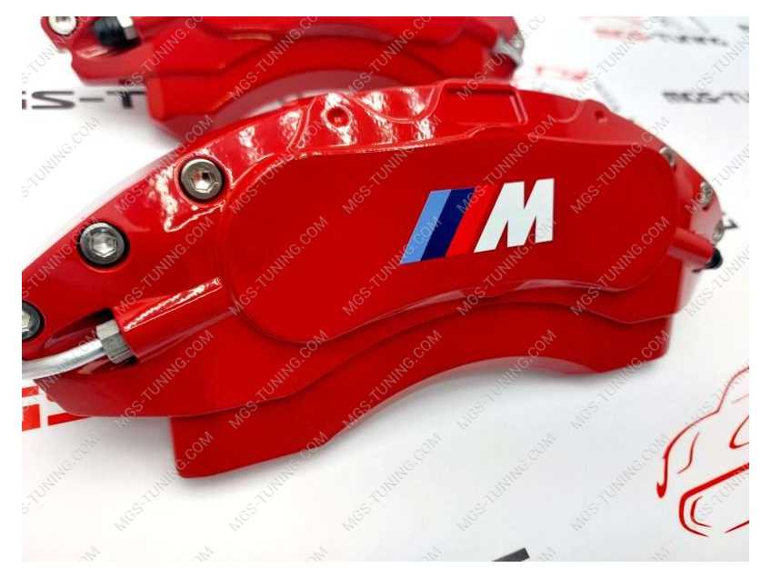Накладки на суппорта BMW X5 F15 алюминиевые красные 4.0d