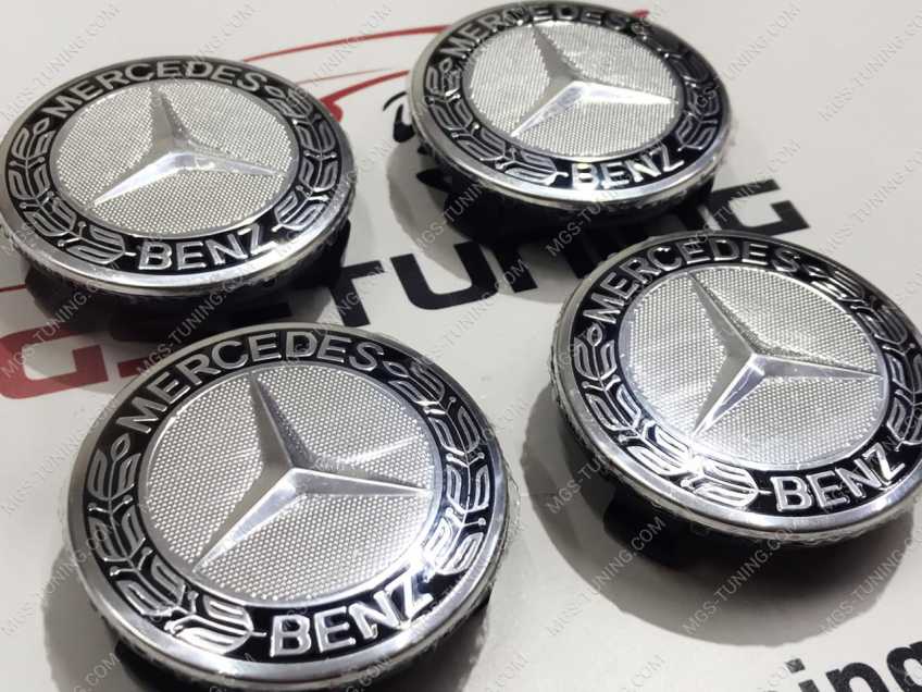 Колпачки Mercedes Benz Classic черный 4 шт.