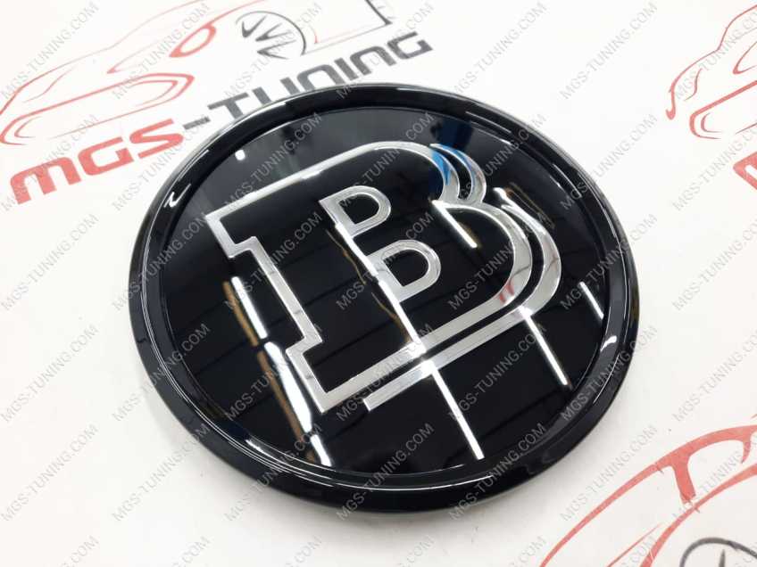 Эмблема в решетку Brabus w213 под дистроник (черная)