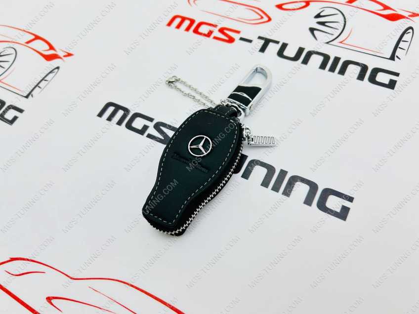 Чехол для ключа Mercedes старого образца на молнии черный