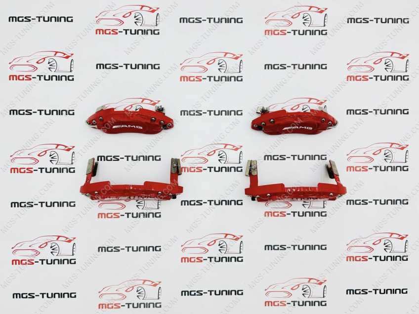 Накладки на суппорта Mercedes Benz G-class W463 красные алюминиевые