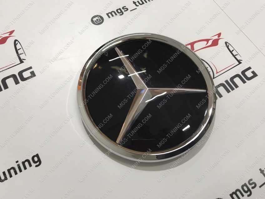 Эмблема в решетку Mercedes Benz w205/212 под дистроник (хром)
