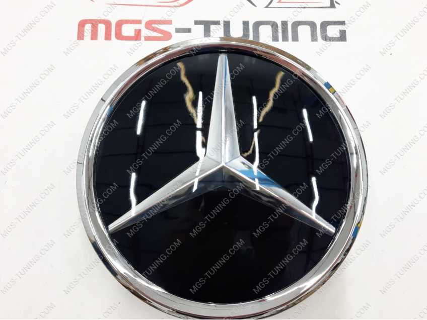 Эмблема в решетку Mercedes Benz w204 под дистроник (хром)