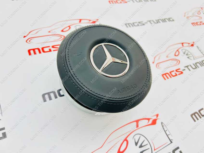 Подушка безопасности в руль Mercedes AMG с чёрной строчкой