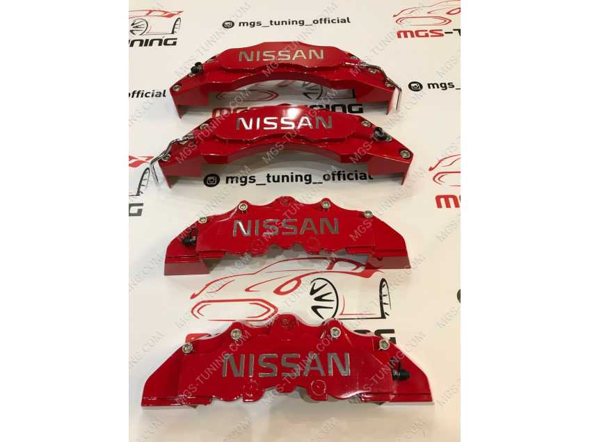 Накладки на суппорта Nissan красные