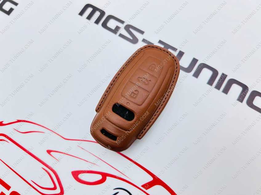 Чехол для ключа Audi коричневый стиль 3