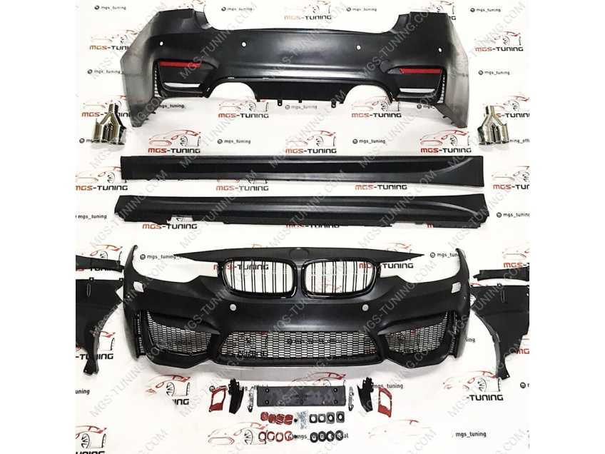 Обвес BMW 3 series f30 в стиле M3-Look + ноздри и насадки