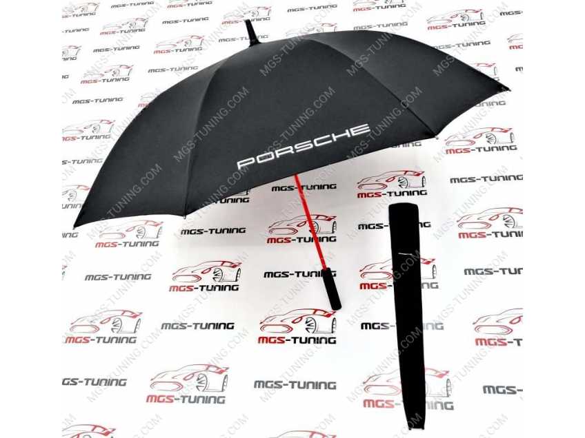 Зонт трость Porsche с красными вставками