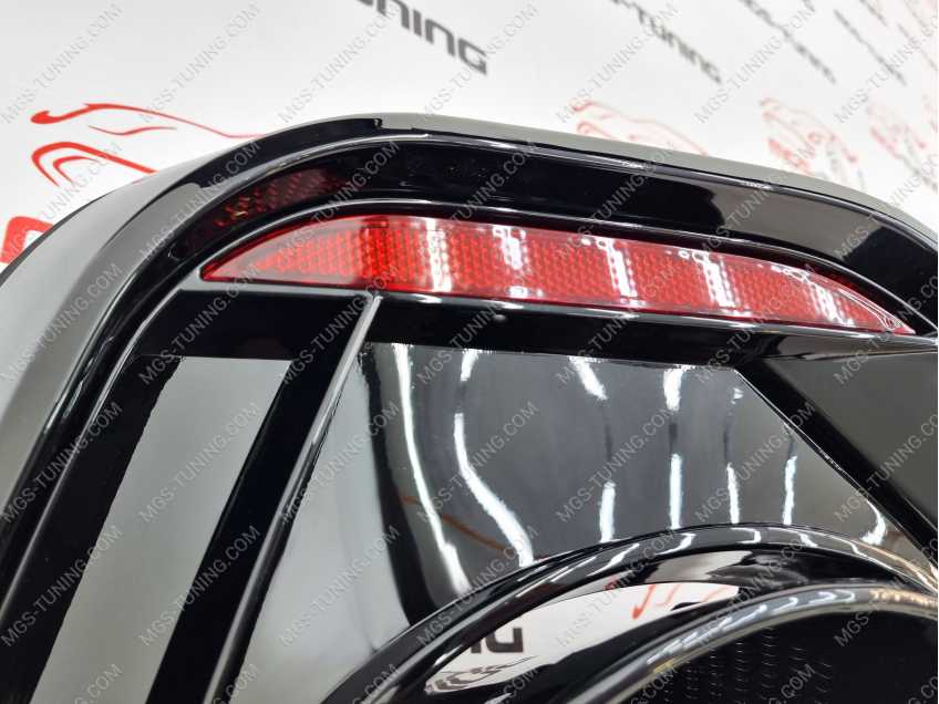 Задний бампер + диффузор на Audi A4 в стиле RS4 кузов В9 2019-н.в.