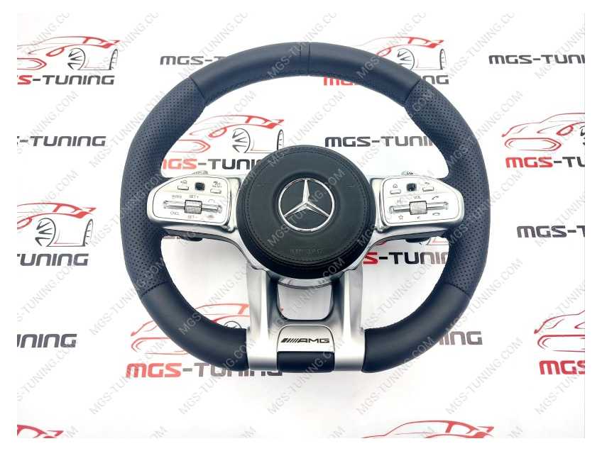 Руль Mercedes 63 AMG с активным круиз контролем и подогревом + подушка