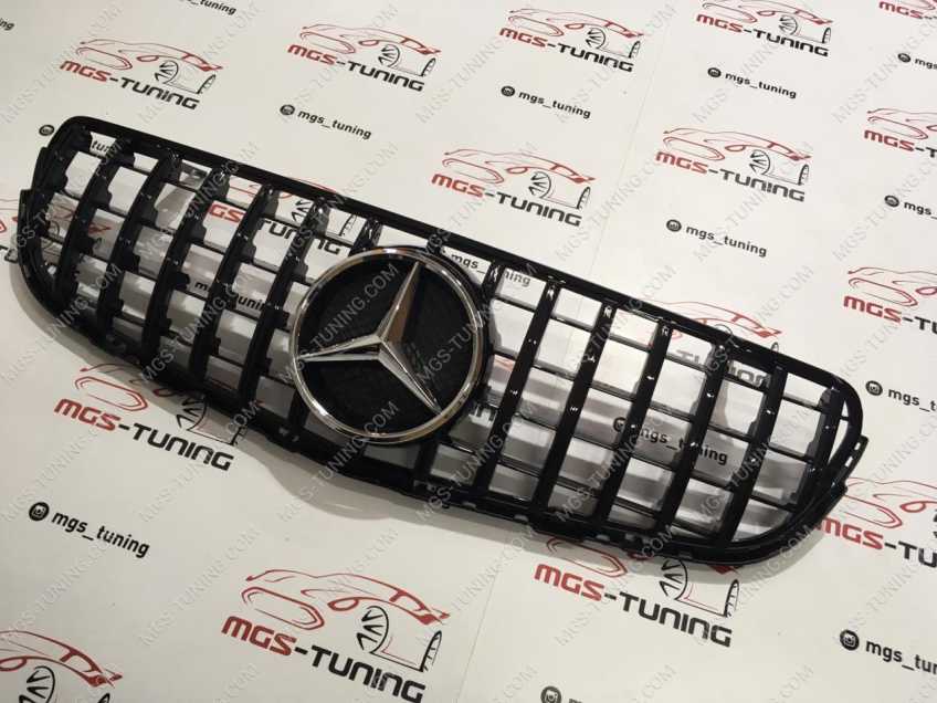 Решётка Mercedes GLC/GLC-Coupe X253/C253 GT Style black (без камеры)