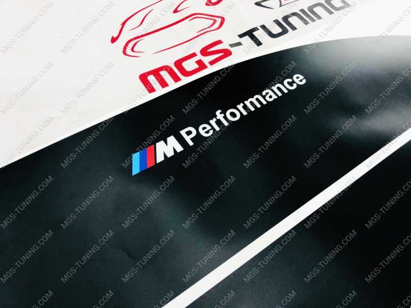 Наклейки на пороги M-Performance черный мат