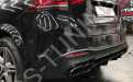 Диффузор / юбка заднего бампера в стиле GLE63 AMG Mercedes gle v167 мерседес гле 167 Двойные насадки на выхлоп черные в стиле 63 амг;