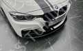 губа переднего бампера в стиле M-Performance черный мат на BMW 3 серии F30 бмв ф30 юбка переднего бампера в стиле м перфоманс (перформанс)
