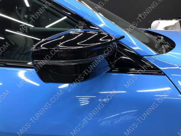 Корпуса зеркал (крышки), стиль BMW M4 G82 черные, черный глянец крышки зеркал черные глянцевые на бэху четвёрку 4 series в кузове Г22 G22 г82 м4