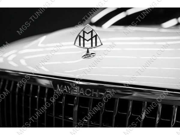 Обвес на Mercedes Benz GLS-Class в кузове X167 мерседес глс класс 167 с 2019 года выпуска в стиле Maybach + кованые разноширокие диски R22 и выдвижные пороги подножки в стиле Maybach майбах