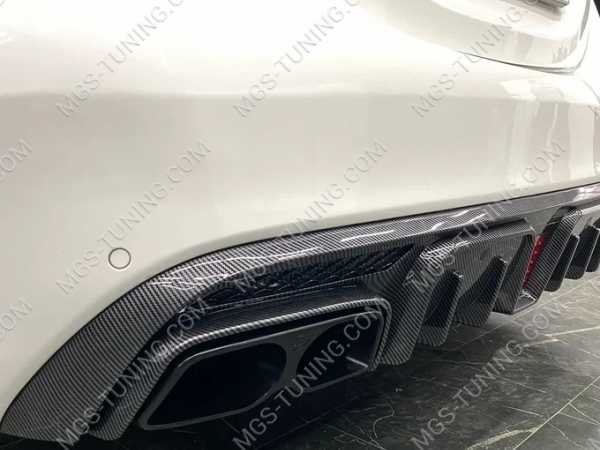 Диффузор с насадками Brabus на Mercedes C Class W205 Выхлоп brabus на c class w 205