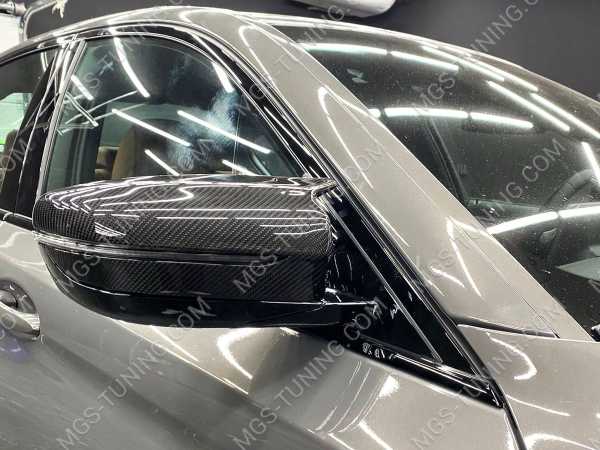 Карбоновые накладки на зеркала на BMW 5 Series G30 Рестайлинг в стиле M5