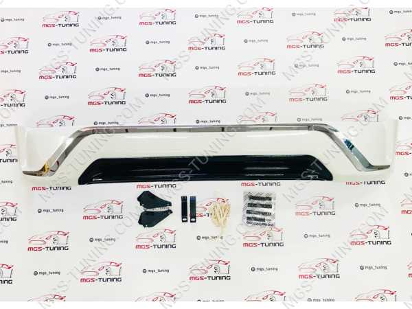 Передняя губа Executive Black Toyota Land Cruiser 200 2015+ (белый перламутр)