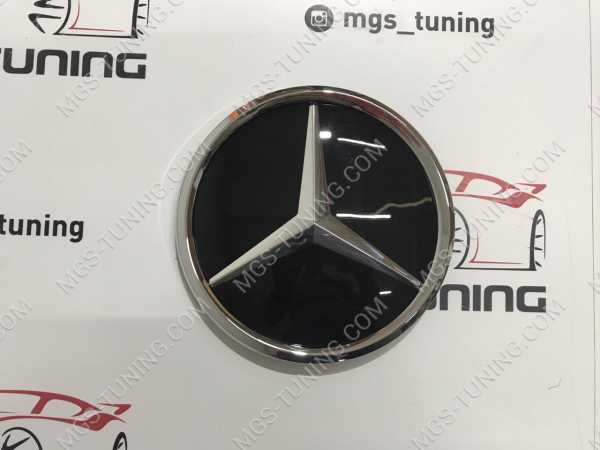 Эмблема в решетку Mercedes Benz w205/212 под дистроник (хром)