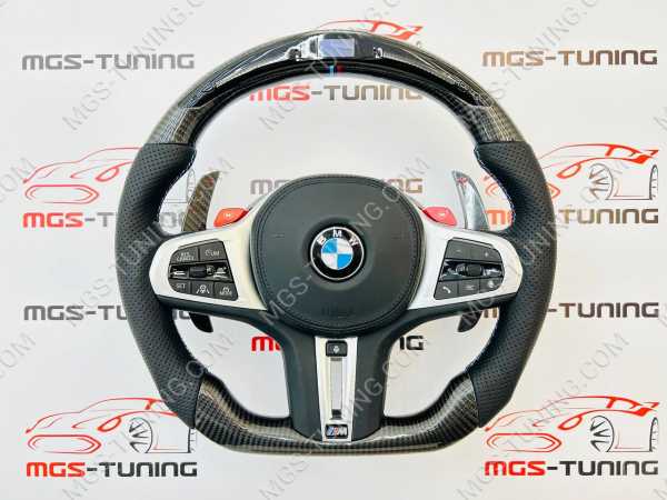Руль BMW M G серия карбон с подогревом и дисплеем + подушка