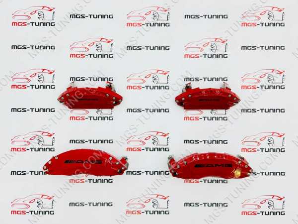 Накладки на суппорта Mercedes Benz S-class W222 красные алюминиевые
