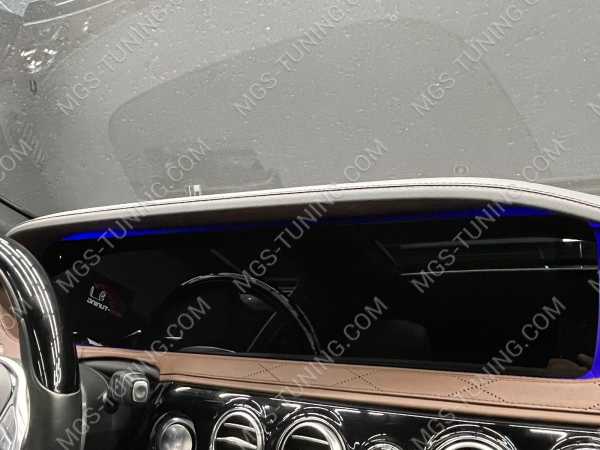 рестайлинговое стекло приборной панели Mercedes S класс 222 дорест