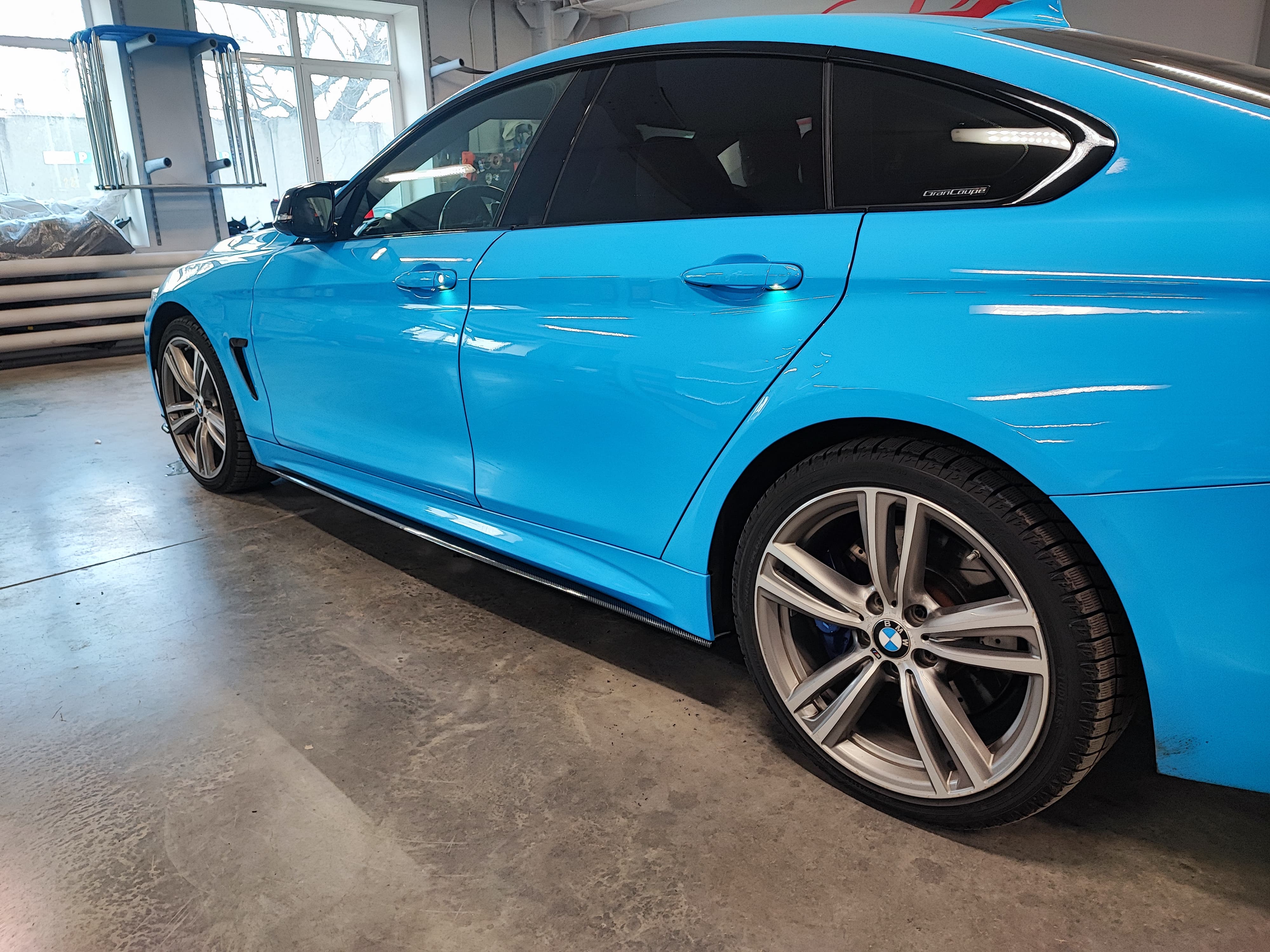 Лезвия порогов BMW 4 series f32/f33/f36 M-Performance (под карбон)