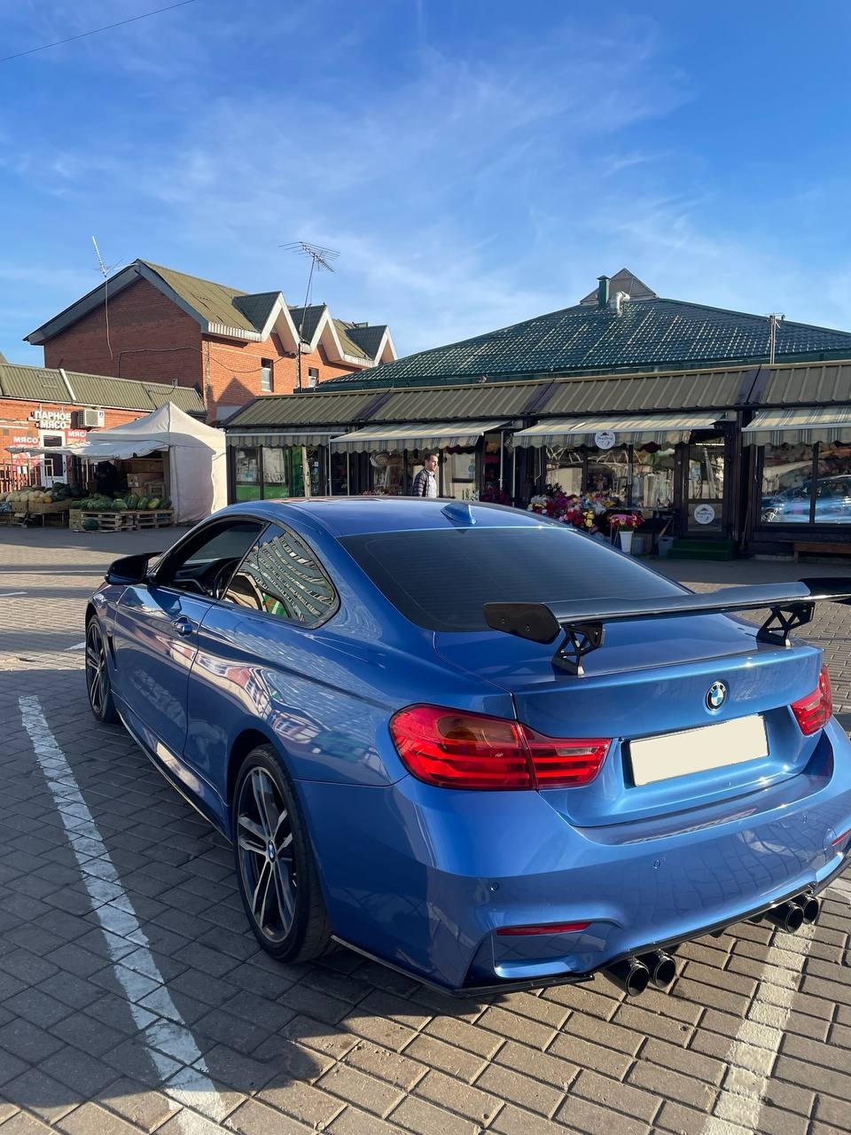 Спойлер на крышку багажника BMW 3 series f30/80 M3 GTS style черный глянец