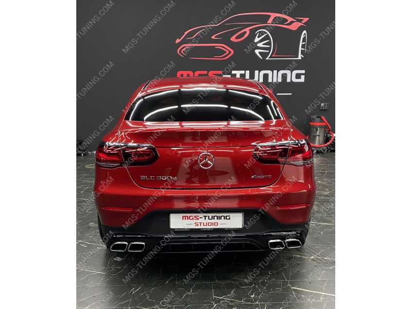 Диффузор Mercedes  GLС-Coupe с хром насадками c253 63 AMG рест + Пороги Mercedes Benz GLC 