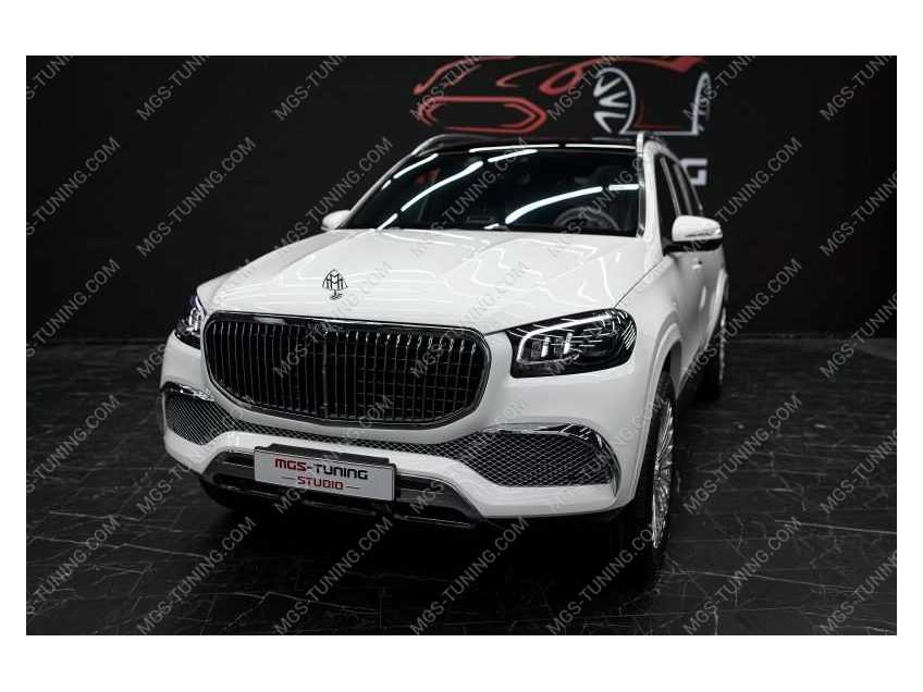 Обвес, кованые диски, выдвижные пороги и элементы салона Mercedes Benz GLS-class в стиле Maybach