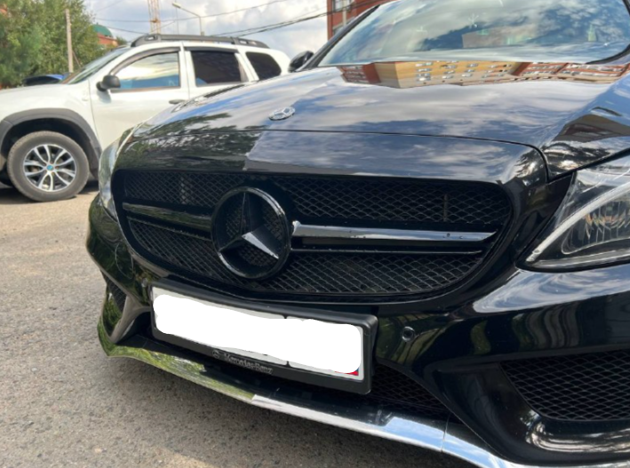 Решетка в стиле C63 Black (без камеры) для Mercedes C-class W205/C205 (2014-2018)