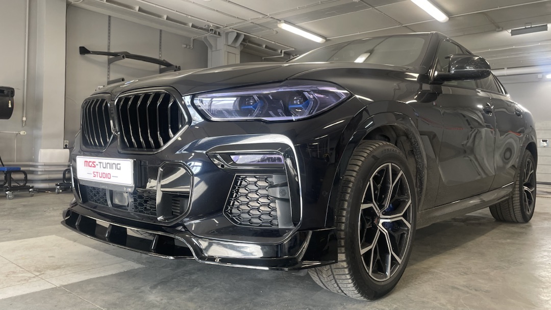 Губа переднего бампера и решётка в стиле M-Performance BMW Х6 G06