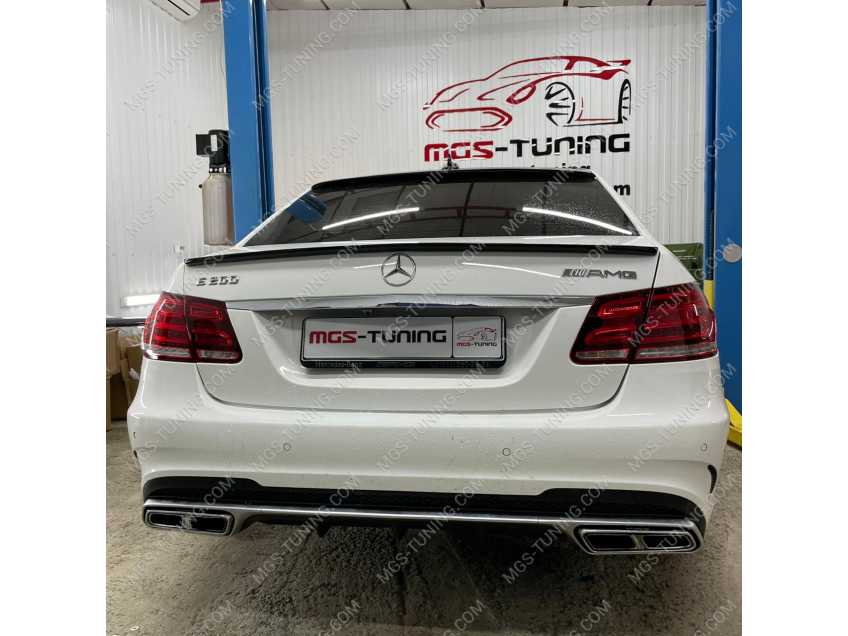 Диффузор Mercedes E-class 63s AMG + хром насадки