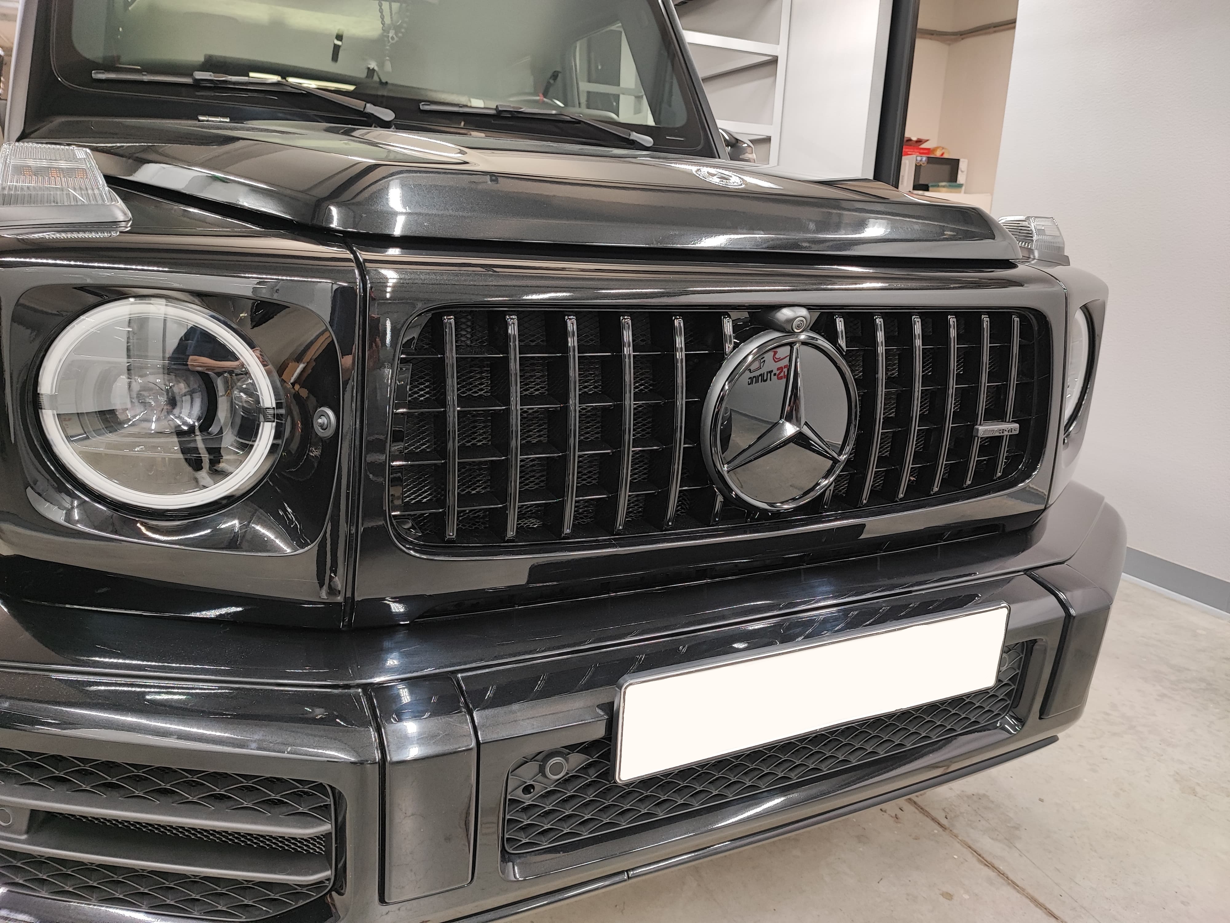 Решётка Mercedes G-class w464 в стиле G63 black черный глянец