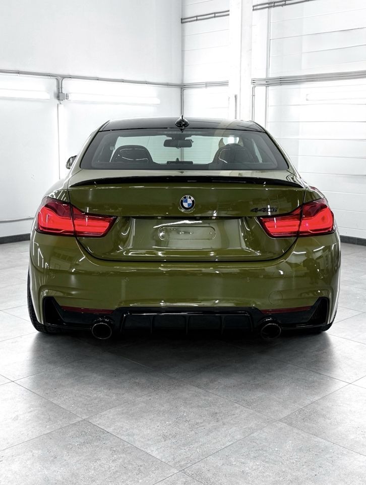 Задний диффузор BMW 4 series f32/f33/f36 M-Performance под выхлоп 1х1 (черный глянец)